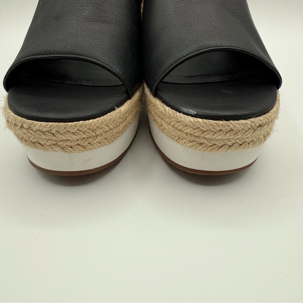 Sole Society Ayelani Boho Black Espadrille Wedge Open Toe Sandals SZ 9M - Picture 12 of 16